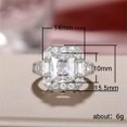 thumbnail image 2 of K-KED Elegant Cubic Zirconia Women Anniversary 925 Silver Filled Rings Delicate Jewelry Sz 6-10-7, 2 of 6