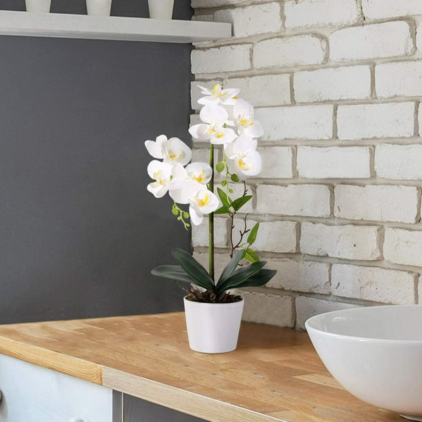 Orchidée Phalaenopsis artificielle en pot qualité décorateur