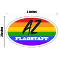 thumbnail image 3 of Flagstaff AZ Arizona Coconino County Rainbow Pride Flag 6 Stripes Pride Flag Euro Decal Bumper Sticker 3M Vinyl 3" x 5", 3 of 3