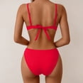 thumbnail image 7 of UTSJKR Women's 2026 Hard Cup Backless Bikini Set, Tape Detail Two Piece Bathing Suit, European Cross Border Beach Swimwear Red L, 7 of 7