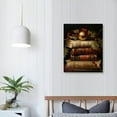 thumbnail image 4 of JEUXUS  Vintage Christmas Canvas Wall Art, Rustic Books Art Still Life Pictures for Wall, Merry Christmas Poster Winter Print, Xmas Dark Academia Decor Wall Decorations Gifts, 4 of 5