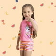 thumbnail image 5 of Baozhu Girls Short Sleeve Swimsuit 2-Piece Tankini UPF 50+ Rash Guard Set,Size 4-7 Years, 5 of 9