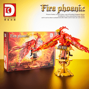 BESTSKY Fire Phoenix Building Colorful Blocks Toys for Ages 14 and Up Problem-Solving Magic Phoenix Collection Creative Blocks