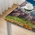 thumbnail image 5 of nygtbtfer  Tablecloth, Landscape Printed Tablecloth Polyester Washable Personalized Table Cover Kitchen Restaurant Party Decoration,  36*36, 5 of 8