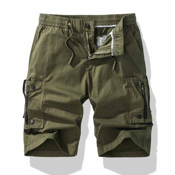 Aimik Cargo Shorts for Men Multi Pocket Plus Size Mens Shorts with Inner Lining Summer Cotton Breathable Shorts for Daily