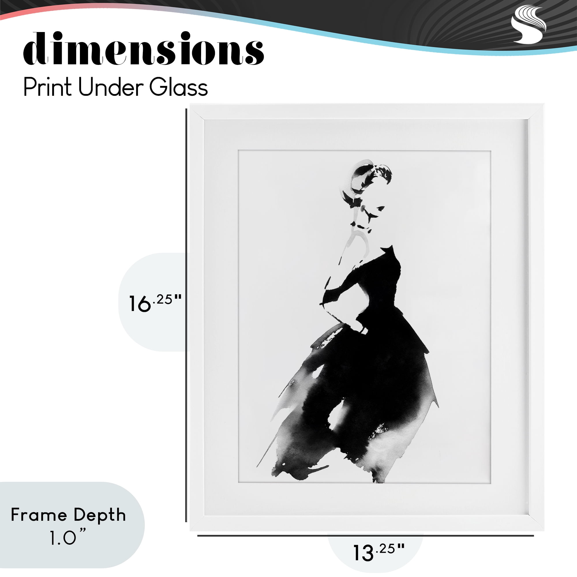 Stupell Industries Shadow Waltz Silhouette White Framed Print Under Glass, design by Svetlana Aleynikova
