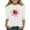 White2, variant on KyCheLot Girls 3/4 Sleeve Tops Valentine's Day Print Breathable Stretchy Round Neck Blouses for 3-13 Years