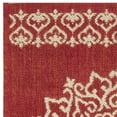 thumbnail image 5 of SAFAVIEH Outdoor LND183Q Linden Collection Red / Creme Rug, 5 of 7