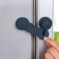 thumbnail image 3 of No Drill Door Lock, Door Safety Lock, Child Proof Protective Latching, Black Heavy Duty Hardware, Finger Pinching Block, Residential Interior Use, 1.5 in Width, 1 Pc, 3 of 8