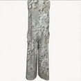 thumbnail image 3 of ZEHJUHAN Women's Vintage Floral Sleeveless Wide Leg Jumpsuit with Button Front Pockets for Spring Summer Pattern6，XL, 3 of 4