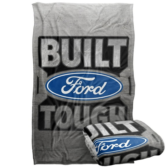 Ford Trucks Blanket, 36'x58' Built Ford Tough Metal Silky Touch Super Soft Throw Blanket