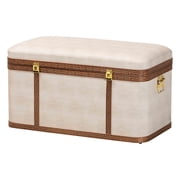 Baxton Studio Brenner Transitional Storage Trunk, Brown