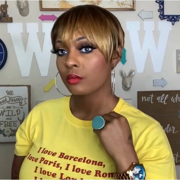 Short Pixie Cut Hair Wig Short Hairstyles Synthetic Wigs for Women Short Hair Wigs for Wome Replacement Wigs A15