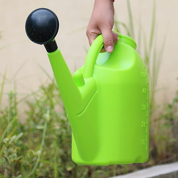Watering Can Outdoor 2 Gallon Detachable for Plants Flower Plastic Garden Indoor Outdoor Large Watering Hose with Removable Long Spout 5L (green)