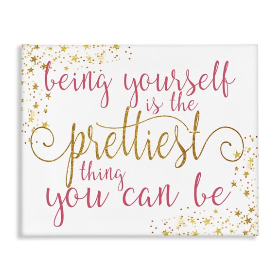 Stupell Industries Glam Being Yourself Is Prettiest Phrase Canvas Art, 30 x 24, by Alli Rogosich