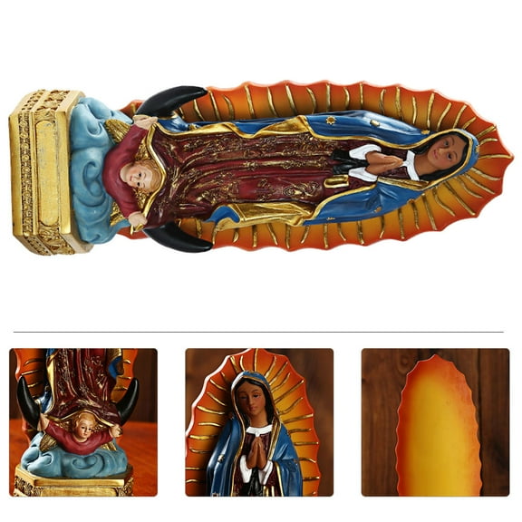 OUNONA Figurine Ornaments Virgin Mary Statue Realistic Statue Mother Child 20X6.5X5.5CM