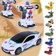 thumbnail image 4 of Robot de deformación de coche de carreras blanco con luz y música, juguete universal de transformación automática para niño, 4 of 7