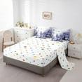 thumbnail image 3 of Butterfly Flowers Comforter Set 7 Piece Bed in a Bag Twin,Light Purple Ombre Art Oil Painting Floral Bedding Sets Rustic Aesthetic Animal Daisy Flower Sheet Set with Comforter, 3 of 5