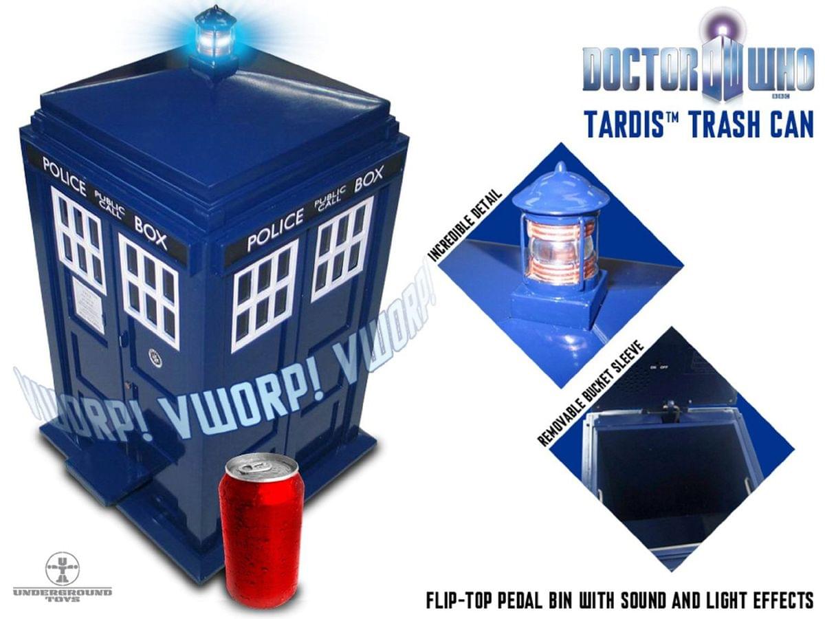 Doctor Who TARDIS Waste Basket with LED Lights & Sound - image 2 of 3