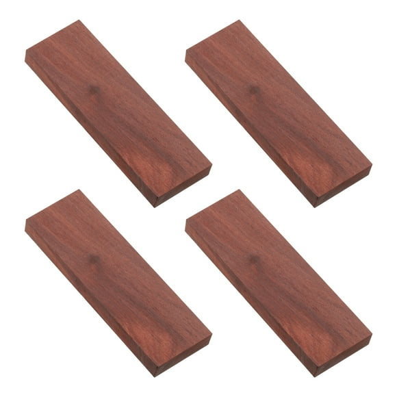 Uxcell 4 Pcs Hardwood Lumber Natural Exotic Woods for DIY Crafts, Dark Brown