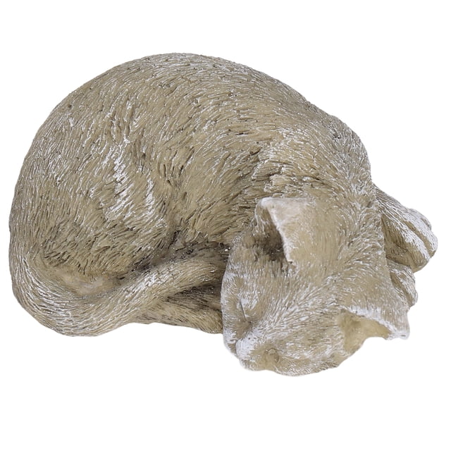 Pierre Commémorative pour Animaux de Compagnie, Pierre Tombale Commémorative pour Animaux de Compagnie en Résine Résistante aux Intempéries, Pierre Commémorative pour Animaux de Compagnie pour Jardin Extérieur, Ornement de Cour, Chat, Couleur Rocher