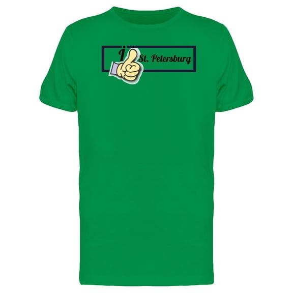 I Like St Petersburg Thumbs Up Tee Men's -Image by Shutterstock