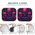 thumbnail image 6 of Windshield Sun Shade, Purple-Red Skull Foldable Car Sun Shade Windshield for Front, 2 Pieces, 6 of 7