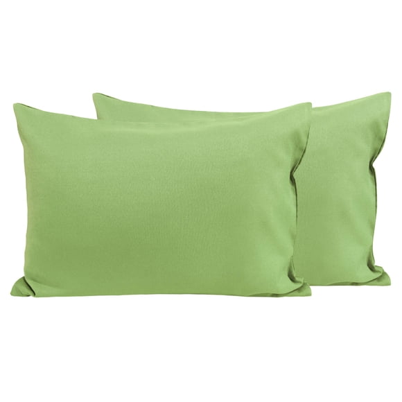 Juego de 2 fundas de almohada FLXXIE de microfibra para niños pequeños, 35 x 50 cm, color verde salv