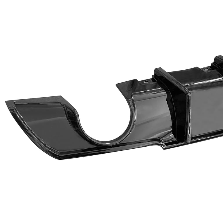 Gloss Black Rear Diffuser For Chrysler 300 (2015-2023) - V2 Style, Bolt-On, Dual Exhaust Opening, ABS Material