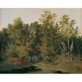thumbnail image 2 of Anton Altmann the younger 24x20 Black Ornate Framed Double Matted Museum Art Print Titled: Forest Landscape in Lower Austria (1850), 2 of 5