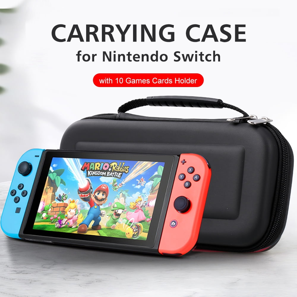 Carrying Case for Nintendo Switch with 10 Games Cards Holder EVA Hard