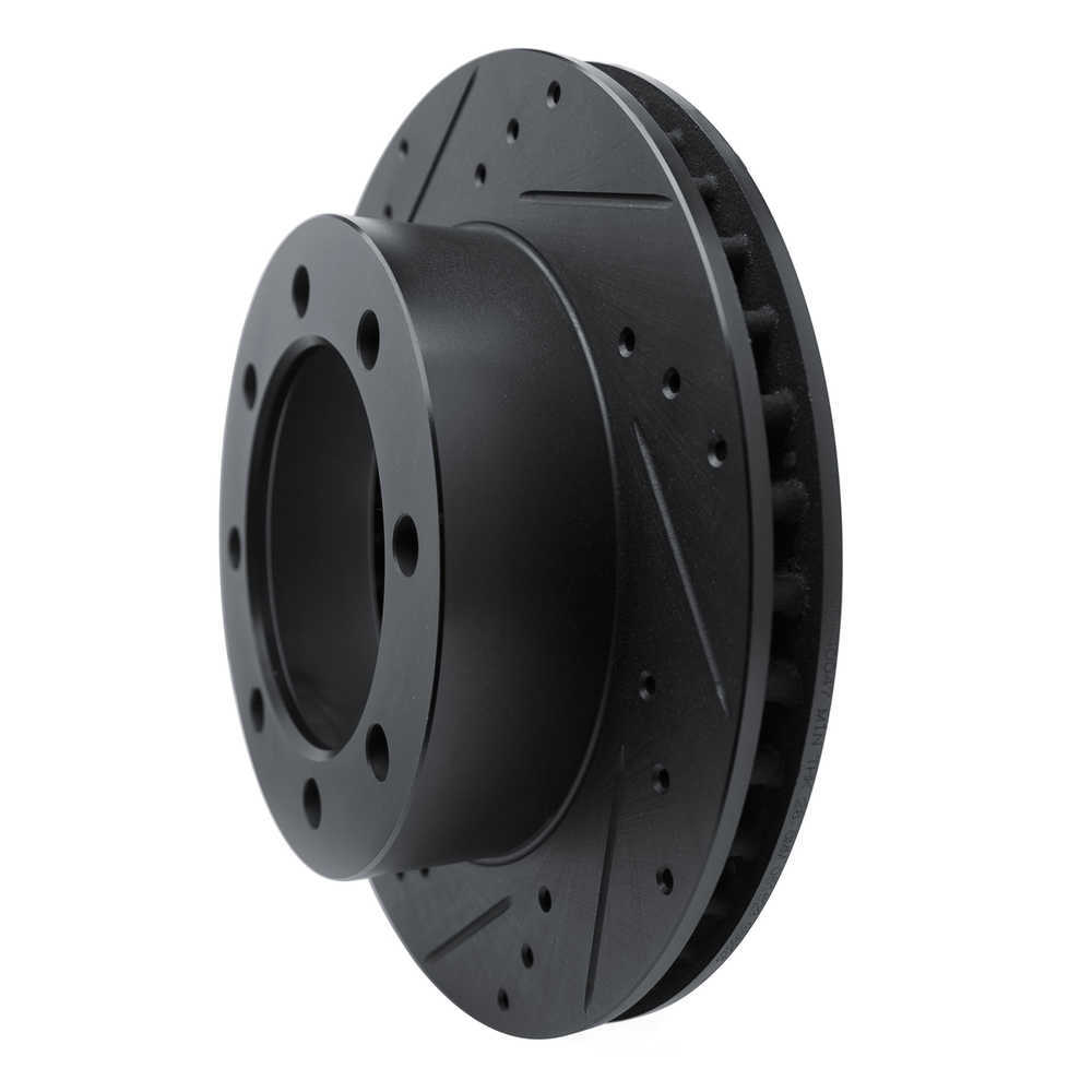 Dynamic Friction Company 633-40047L DFC Brake Rotor - Drilled And Slotted - Black