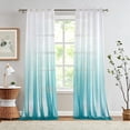 thumbnail image 5 of Kugisaki Gradient Curtains Sheer Curtain Semi Bedroom Curtains Rod Pocket Drapes Curtains for Living Room Bedroom, 5 of 6