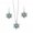 B, variant on Ethnic Style Necklace Earrings Set 2pcs/set Ethnic Style Faux Turquoise Necklace Earrings Set Women's Shining Rhinestones Inlaid Pendant Jewelry