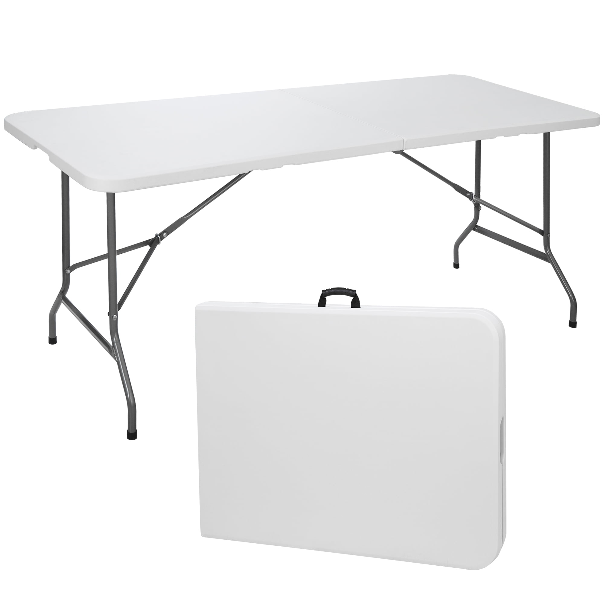 4FT  Folding Table Portable Aluminium Camping Garden Party Trestle Caravan Table