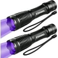 TRAHOO2 Pack UV Flashlight Blacklight, 2 in 1 LED Tactical Flashlight