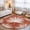 Burnt Orange, variant on Round Rugs 3Ft, Cream Palm Leaves Coastal Round Area Rug Washable Indoor Throw Carpet, Summer Tropical Botanical Boho Small Non Slip Circle Rug for Bedroom Living Room Home Decor Aesthetic