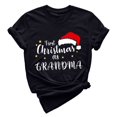 thumbnail image 4 of Gibobby Camisas de Navidad para mujer Camiseta de manga corta con cuello redondo y estampado de Navidad para mujer(Negro,M), 4 of 5