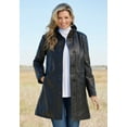 thumbnail image 3 of Woman Within Plus Size Leather Swing Coat, 3 of 3