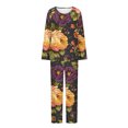 thumbnail image 4 of WFJCJPAF 2024 New Halloween ! Pajama Sets for Women under $15,Women's Fashion Casual Printed Round Neck Long Sleeve Pants Set,Halloween Pajamas Women - Multicolor S, 4 of 5