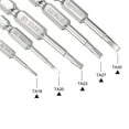 thumbnail image 2 of Juego de bits de destornillador triangular Uxcell S2 acero electroplate vástago hexagonal de 1/4 pulgadas tono plateado 5 piezas, 2 of 5