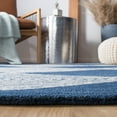 thumbnail image 4 of SAFAVIEH Micro-Loop Jamaar Diamond Area Rug, Navy/Ivory, 5' x 5' Round, 4 of 7