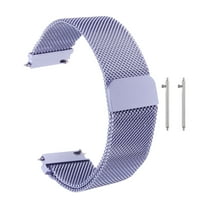 Uxcell Stainless Steel Mesh Watch Band 20mm Quick Release Metal Replacement Watch Strap with Magnetic Buckle for Men Women, Lavender