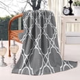 thumbnail image 2 of Gray Geometric Pattern Blanket,Comfortable Soft Lamb Wool Throw Blanket,All Season,Warm Lightweight Blankets for Sofa Bed Couch Living Room Chair,40"x50", 2 of 4