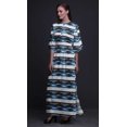 thumbnail image 5 of Bimba Rayon Geometric Ikat Printed Gown Kimono Sleeves Summer Long Maxi SlitÂ&nbsp;Dress-XXX-Large, 5 of 6