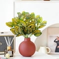 thumbnail image 5 of AYktou 2 Pcs Artificial Plants Leaves Greenery Plants, 13.8 Inch Sprawling Plants Leaves Gradient Color Texture Faux Plants Bouquet Fillers for Vase Floral Arrangement Table Centerpiece Home Decor, 5 of 6