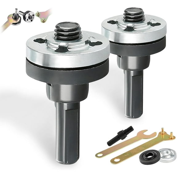 2 Pack Angle Grinder Connector Set, 10 to 13 mm Drill Arbor Mandrel Adaptor with Spanner, Secondaryany Conversion Angle Grinding Adapter Connecting Rod Kit