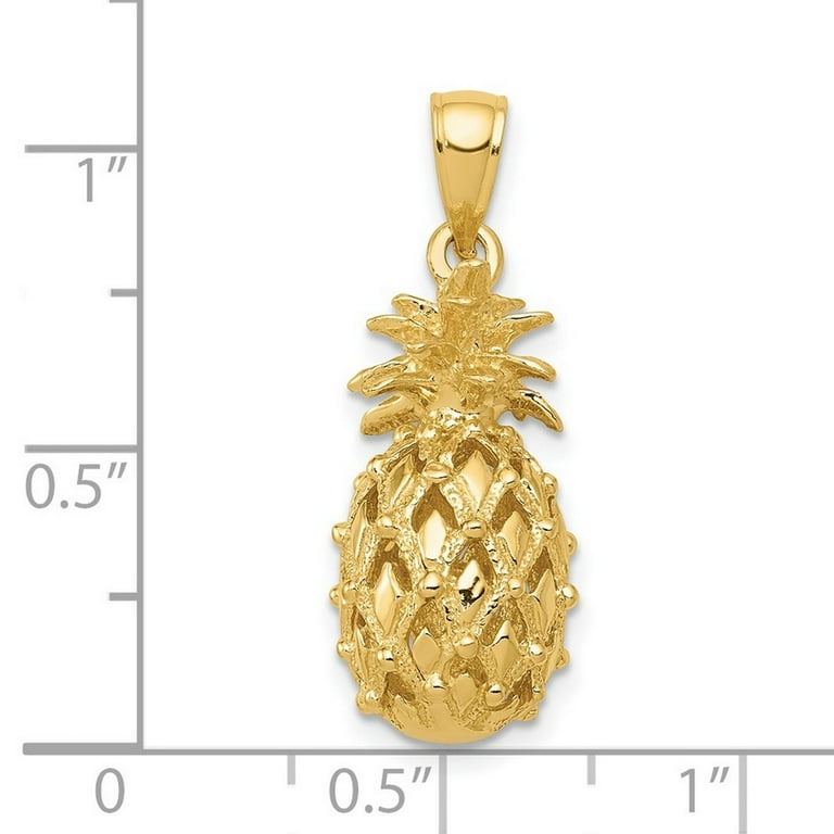 14k Yellow Gold D/Cut Pineapple Pendant 14k Yellow Gold D/Cut Pineapple Pendant