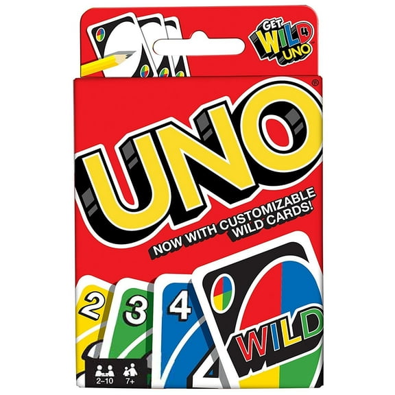 Mattel UNO Original Card Game, America’s No.1 Family Game, 500 Points, Color Coded