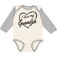 thumbnail image 3 of Inktastic I Love My Grandpa in Black Chalk Heart Boys or Girls Long Sleeve Baby Bodysuit, 3 of 5
